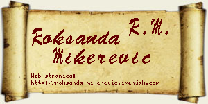 Roksanda Mikerević vizit kartica
